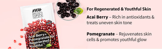 Nykaa Acai Berry + Pomegranate Sheet Mask|20 ml|MRP 100