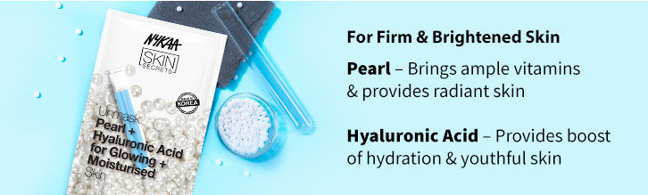 Nykaa Pearl + Hyaluronic Acid Sheet Mask|20 ml|MRP 100