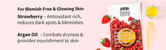 Nykaa Strawberry + Argan Oil Sheet Mask|20 ml|MRP 100