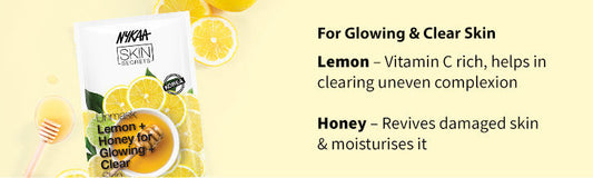 Nykaa Lemon + Honey Sheet Mask|20 ml|MRP 100