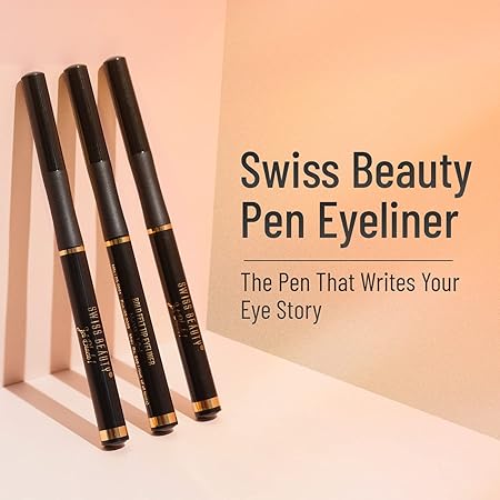 Swiss Beauty Waterproof And Long Wearing Bold Felt Tip Pen Glossy Eyeliner|1.2 ml|MRP 249