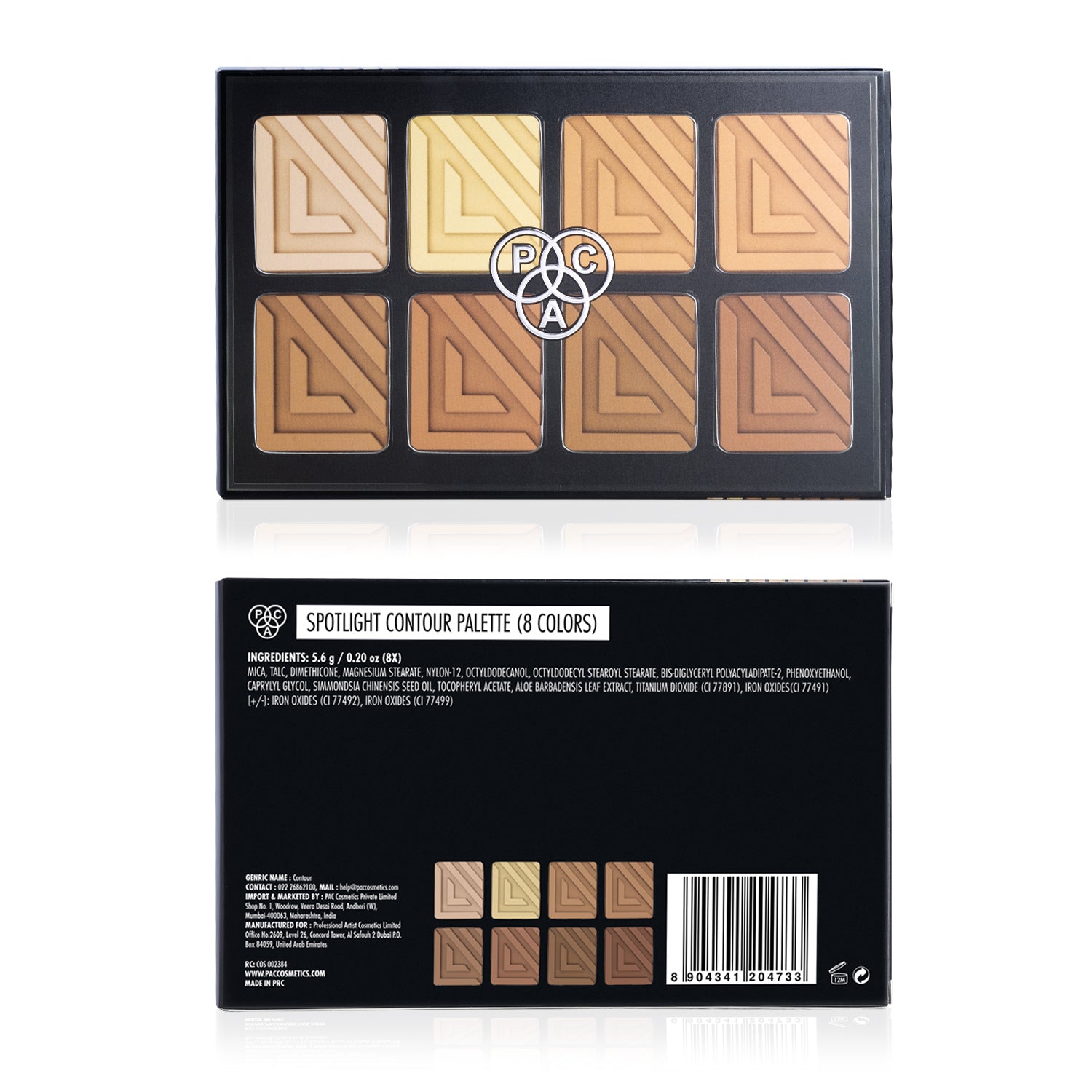 PAC Spotlight Contour Palette Powder X8 – Sculpt & Highlight | 16g