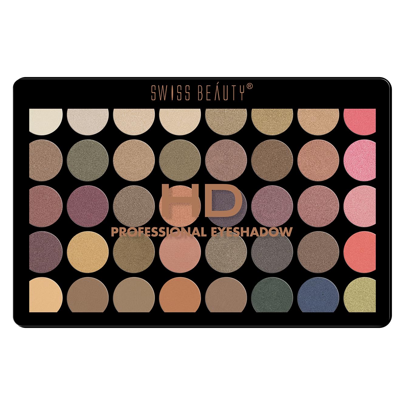 Swiss Beauty Hd Professional 40 Pigmented Colors Eyeshadow Pallete 01|48 gms|MRP 1399