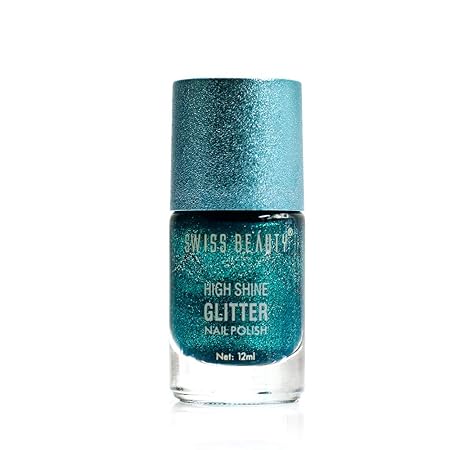 Swiss Beauty High Shine Glitter Nail Polish 09|12 ml|MRP 149