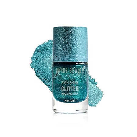 Swiss Beauty High Shine Glitter Nail Polish 09|12 ml|MRP 149
