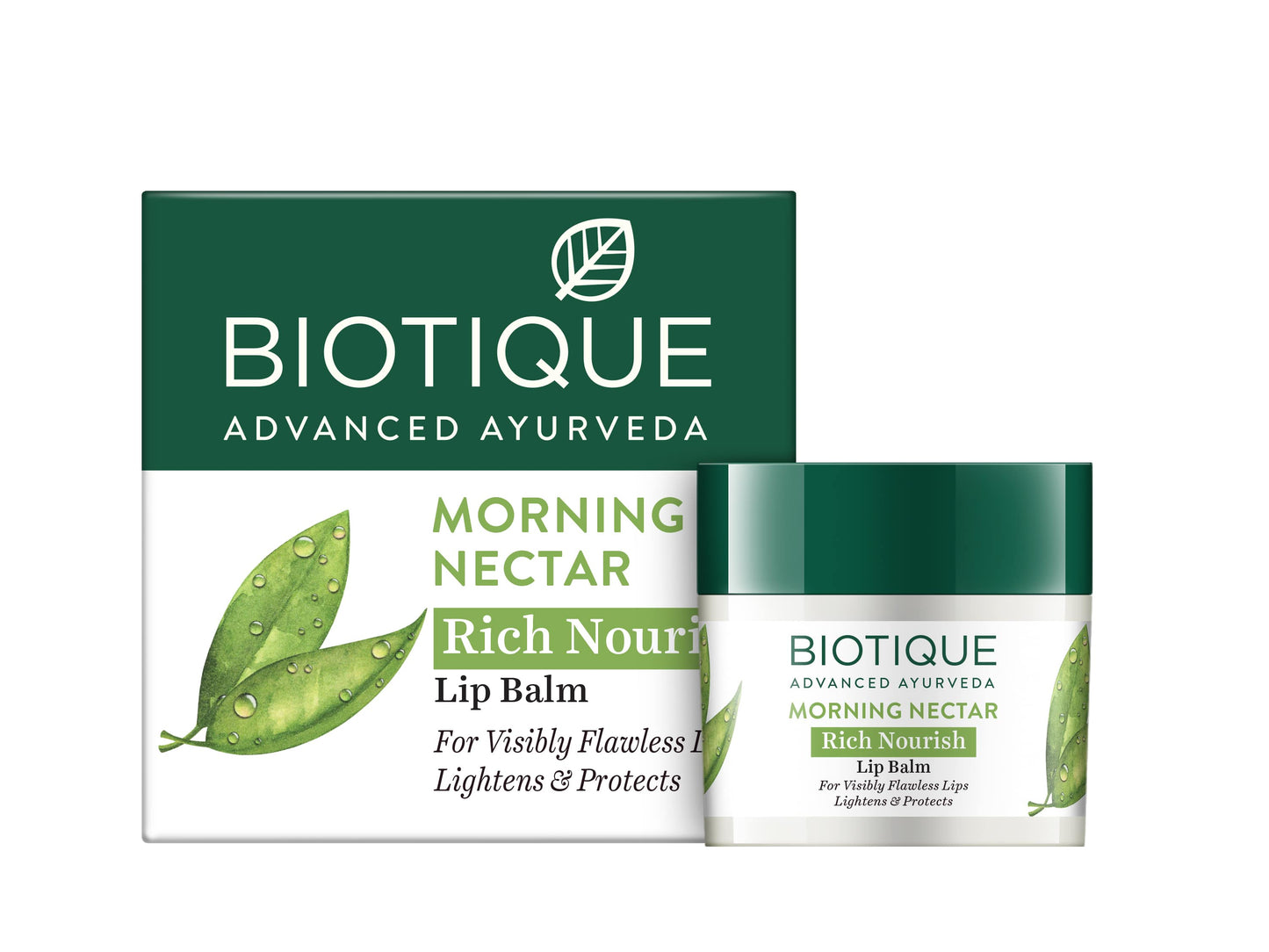 Biotique Morning Nectar Rich Nourish Lip Balm – Ayurvedic anti-aging lip balm for hydration and smoothness