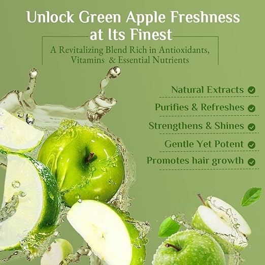Richfeel Green Apple Shampoo For Dry & Damaged Hair|100 ml|MRP 190