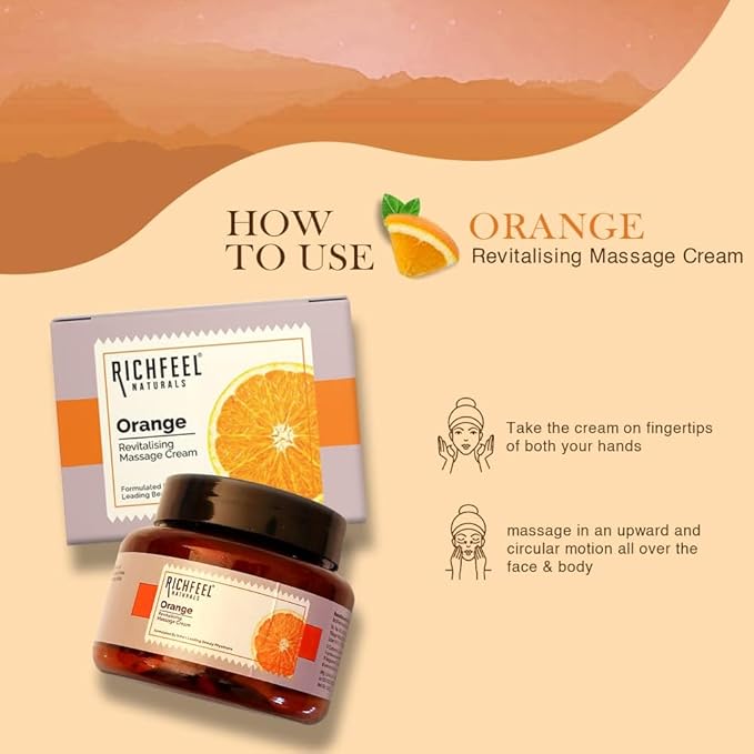 Richfeel Orange Revitalising Massage Cream|500 gms|MRP 795
