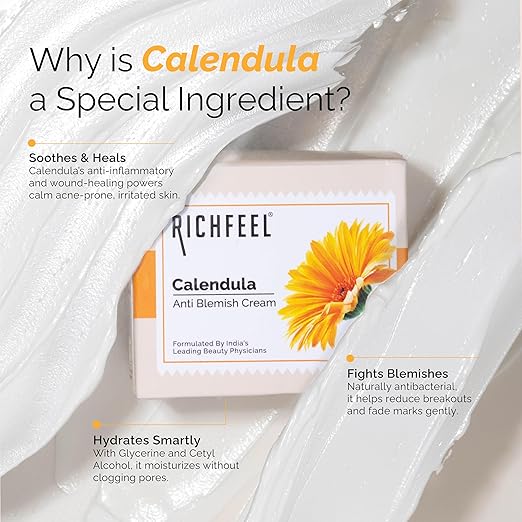 Richfeel Calendula Anti-Blemish Cream|50 gms|MRP 264