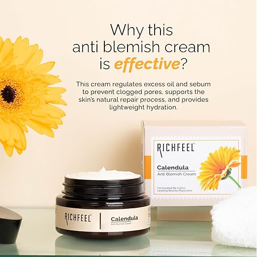 Richfeel Calendula Anti-Blemish Cream|50 gms|MRP 264