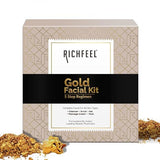 Richfeel Gold Facial Kit - Instant Glow & Bright Skin with Gold Foils|30 gms|MRP 310