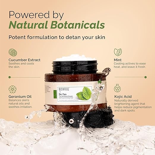 Richfeel De-tan Cream Brightens & Evens Skin|100 gms|MRP 385