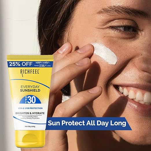 Richfeel Sunshield With SPF 30|100 gms|MRP 336