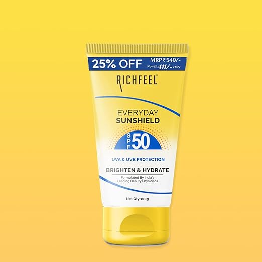 Richfeel Sunshield With SPF 50|100 gms|MRP 411