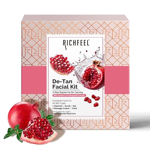 Richfeel Detan Facial Kit with Pomegranate With Brightens Complexion|30 gms|MRP 495
