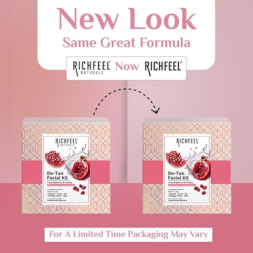 Richfeel Detan Facial Kit with Pomegranate With Brightens Complexion|30 gms|MRP 495