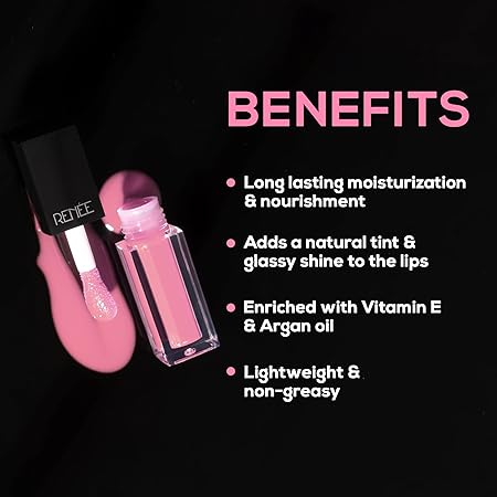 ReneeSuper Natural Tinted Lip Oil - 03 Candy Floss|3 ml|MRP 499