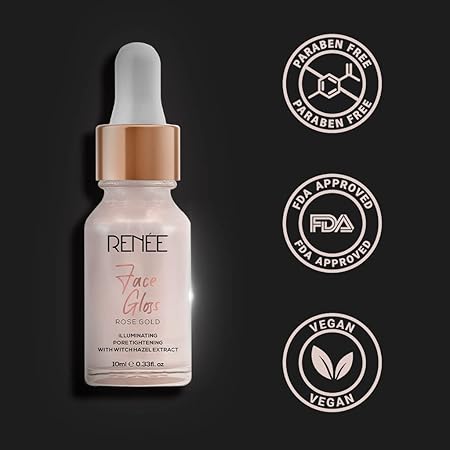 Renee Face Gloss With Hyaluronic Acid - Rose Gold|10 ml|MRP 599