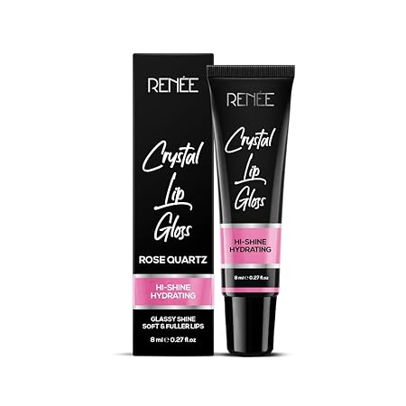 Renee Crystal Lip Gloss 02 Rose Quartz|8 ml|MRP 350