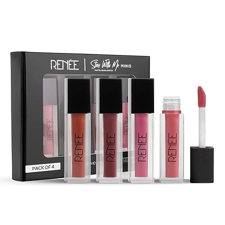 Renee Stay With Me Mini Matte Lip Color 02 Nutty Nudes|8 ml|MRP 700