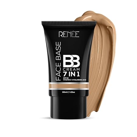 Renee Face Base BB Cream with SPF 30 PA+++ - B07 Hazelnut|30 ml|MRP 550