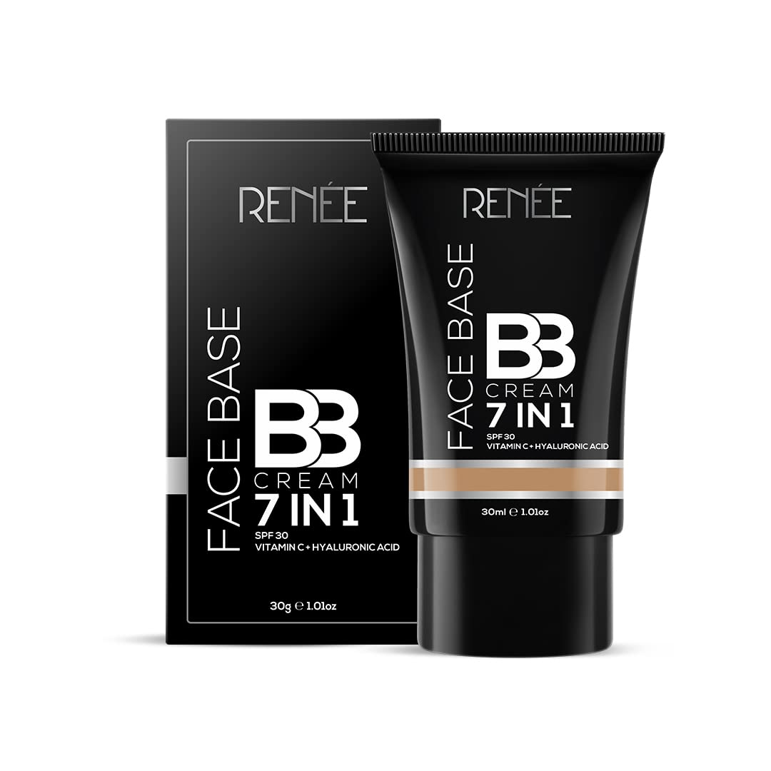 Renee Face Base BB Cream with SPF 30 PA+++ - B07 Hazelnut|30 ml|MRP 550