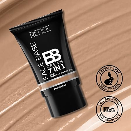 Renee Face Base BB Cream with SPF 30 PA+++ - B06 Praline|30 ml|MRP 550