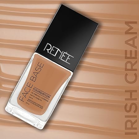 Renee Face Base Liquid Foundation With SPF -Irish Cream|23 ml|MRP 750