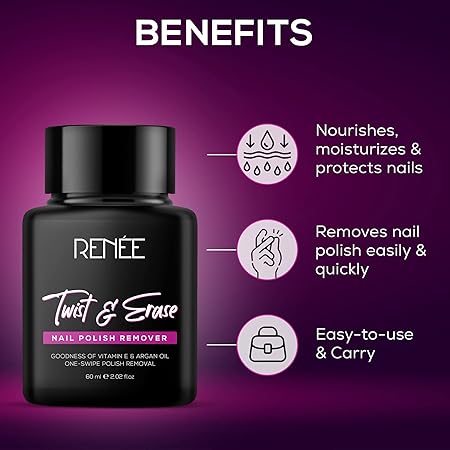 Renee Twist & Erase Nail Polish Remover|60 ml|MRP 199
