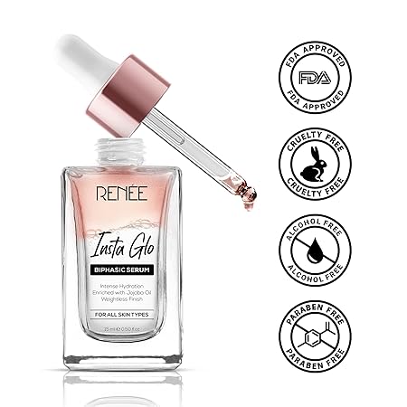Renee Insta Glo Biphasic Face Serum|15 ml|MRP 550