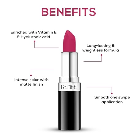 Renee Stunner Matte Lipstick - Dare You|4 gms|MRP 499