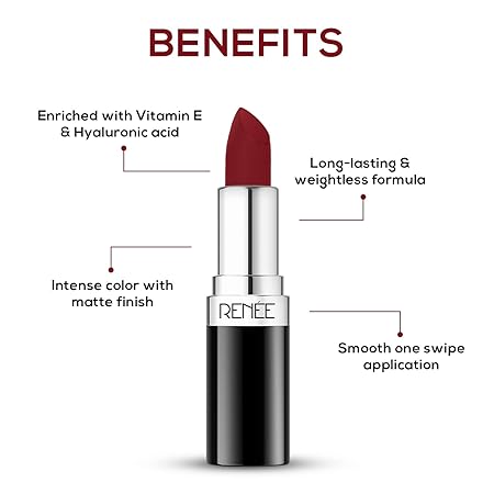Renee Stunner Matte Lipstick - Free Spirit|4 gms|MRP 499