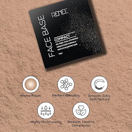 Renee Face Base Compact Powder - Cocoa Beige|9 gms|MRP 450