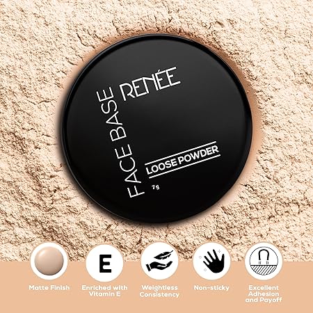 Renee Face Base Loose Powder - Warm Beige|7 gms|MRP 599