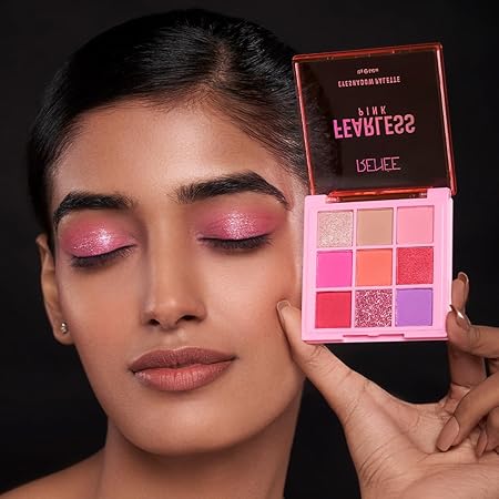 Renee Fearless Eyeshadow Palette - Pink|12 gms|MRP 499