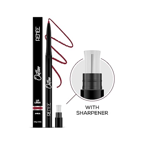 Renee Outline Lip Liner With Built-in Sharpener 06 Amelia|0.35 gms|MRP 350