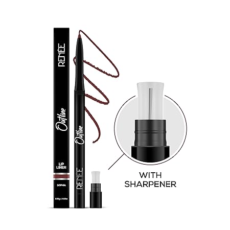 Renee Outline Lip Liner With Built-in Sharpener 07 Sophia|0.35 gms|MRP 350