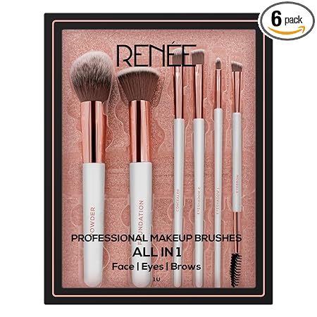 Renee All In 1 Professional Makeup Brush - Set Of 6|126 gms|MRP 1200