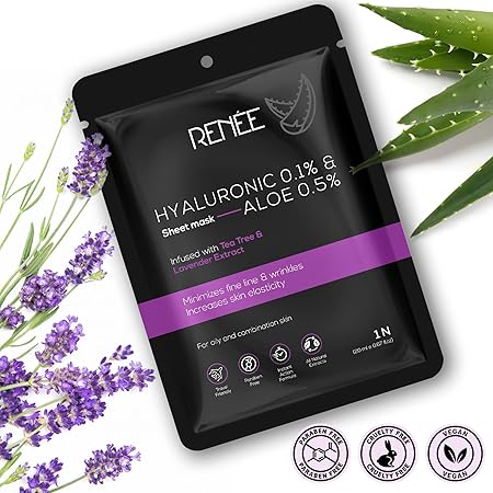 Renee Hyaluronic Acid & Aloe Sheet Mask|20 ml|MRP 149