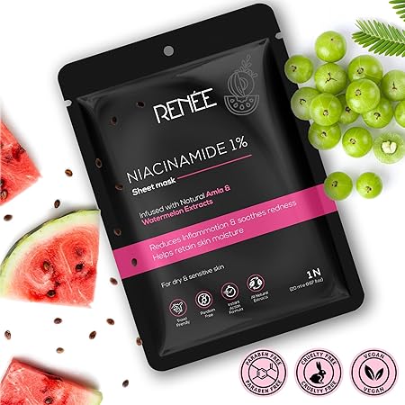 Renee Niacinamide 1% Sheet Mask|20 ml|MRP 149