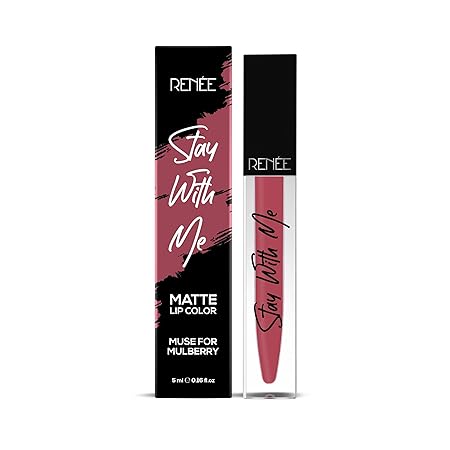Renee Stay With Me Matte Lipstick - 25 Muse For Mulberry|5 ml|MRP 599