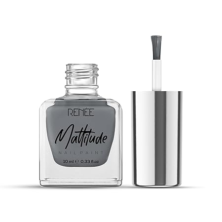 Renee Mattitude Nail Paint- Seal Grey|10 ml|MRP 149