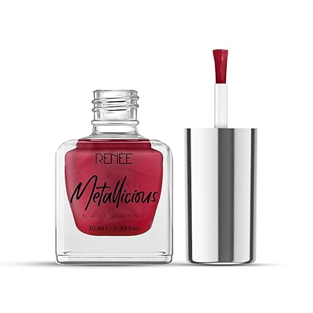 Renee Metallicious Nail Paint- Christmas Red|10 ml|MRP 149