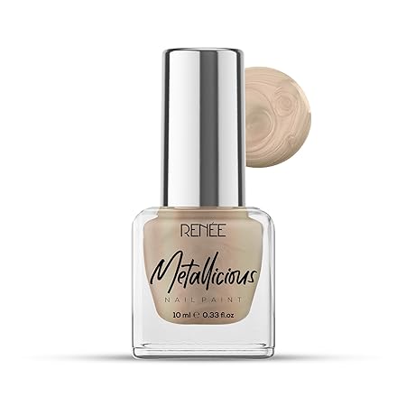 Renee Metallicious Nail Paint- Gold Brass|10 ml|MRP 149