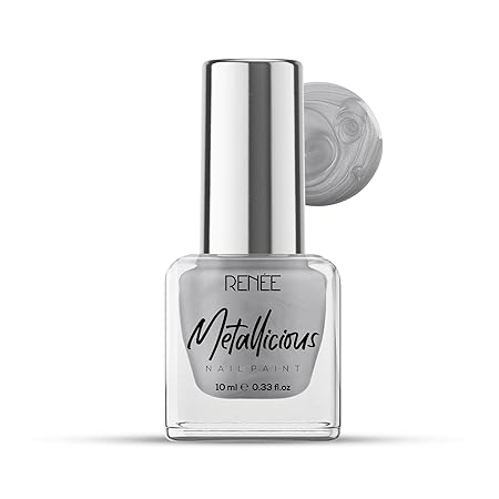 Renee Metallicious Nail Paint- Pebble Grey|10 ml|MRP 149