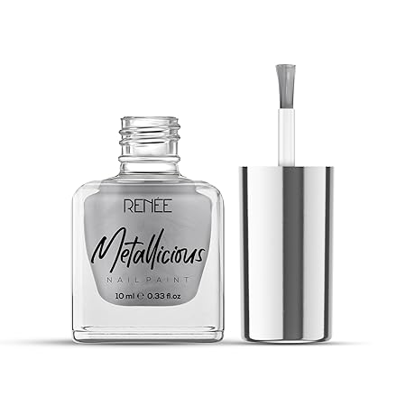 Renee Metallicious Nail Paint- Pebble Grey|10 ml|MRP 149