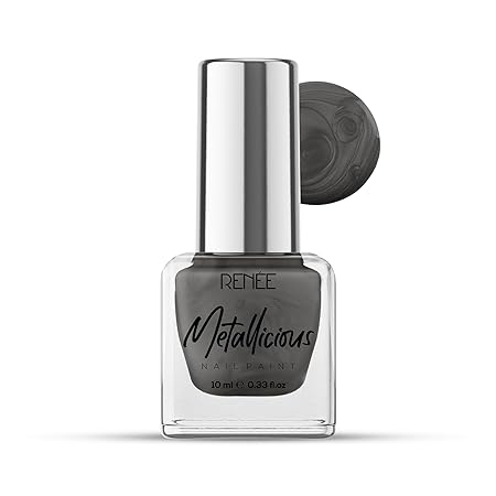 Renee Metallicious Nail Paint- Shadow Grey|10 ml|MRP 149