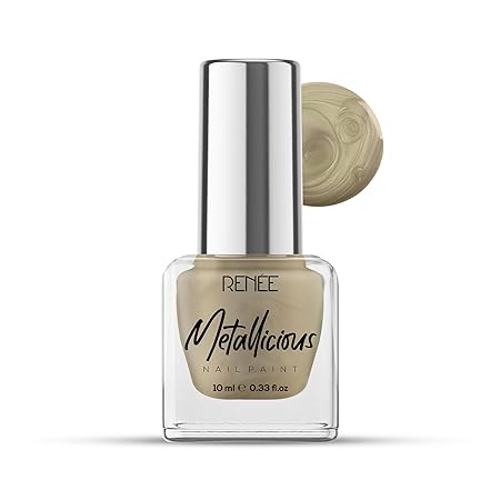 Renee Metallicious Nail Paint-Vegas Gold|10 ml|MRP 149