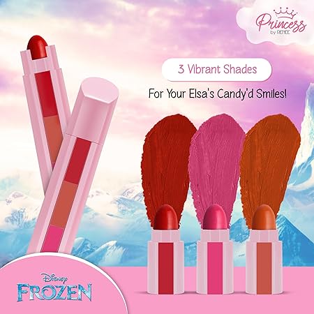 Renee Disney Frozen Princess By Candy 3-In-1 Tinted Lipstick|4.5 gms|MRP 550