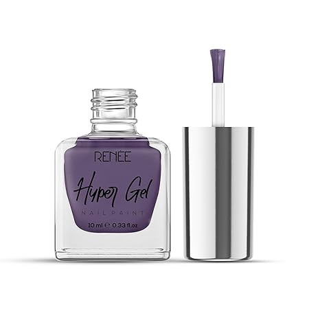 Renee Hyper Gel Nail Paint - Aubergine Purple|10 ml|MRP 149